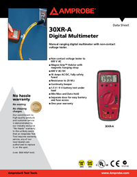Thumbnail of document Data Sheet - 30XR-A Auto Ranging Digital Multimeter with VolTect™ Non-Contact Voltage Detection